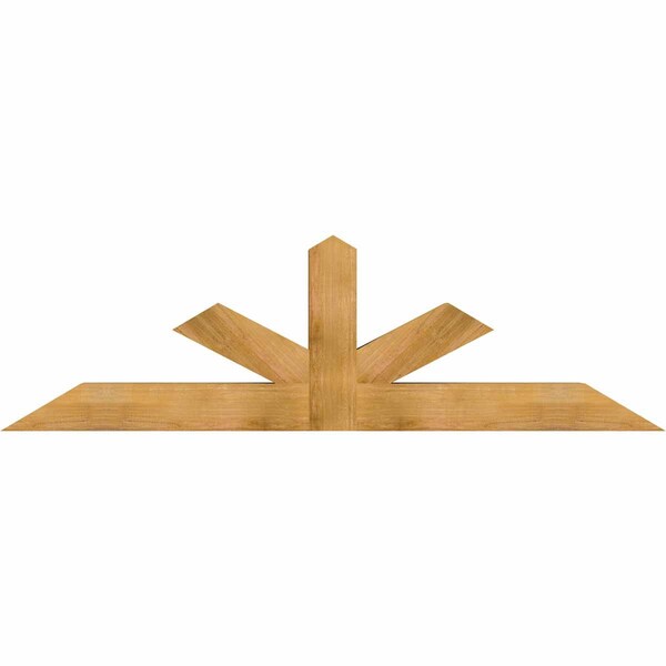 Ekena Millwork Saratoga Rough Sawn Timber Gable Bracket, Western Red Cedar, 84"W x 24"H x 6"D x 6"F, 7/12 Pitch GBW084X24X0606SAR00RWR - main
